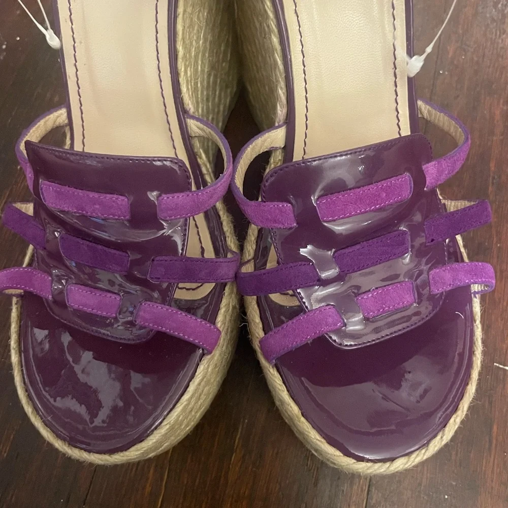 Yves Saint Laurent purple espadrilles size 40 NWOT
